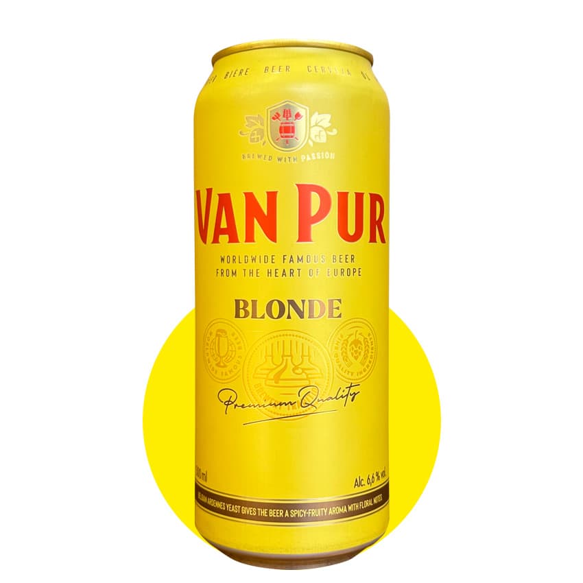 Пиво "Van Pur Blonde" світле 0,5л 6,6% ж/б