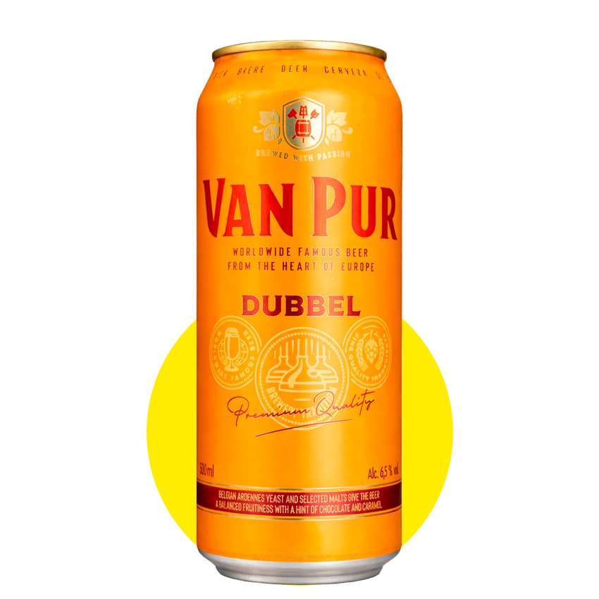 Пиво "Van Pur Dubbel" напівтемне 0,5л 6,5% ж/б