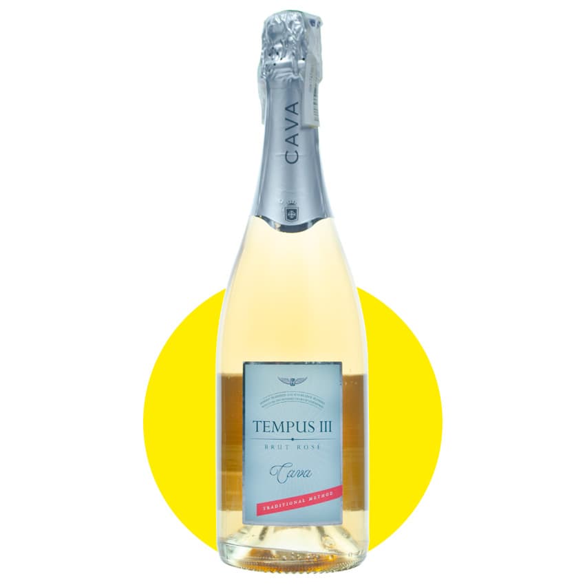 Вино ігристе "Tempus III Cava Brut Rose" рожеве брют 0,75л 11,5%