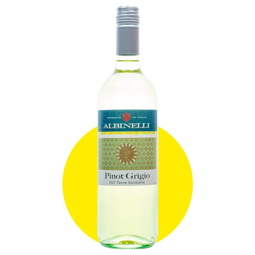 Вино "Albinelli Pinot Grigio Terre Siciliane" біле сухе 0,75л 12%