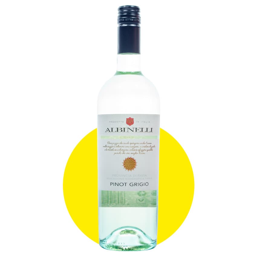 Вино "Albinelli Pinot Grigio Provincia di Pavia" біле сухе 0,75л 12%