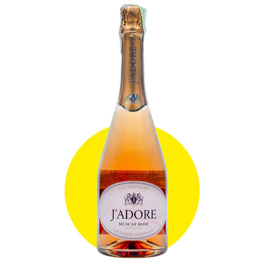 Вино ігристе "J'ADORE Muscat" рожеве солодке 0,75л 11,5%