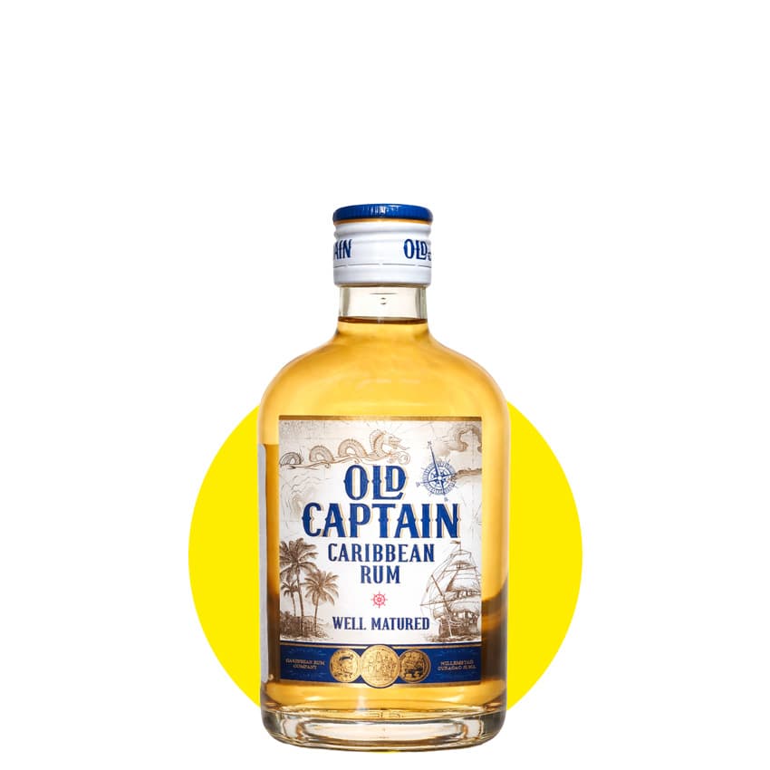 Ром "Old Captain Caribbean Rum Brown" 0,2л 37,5%