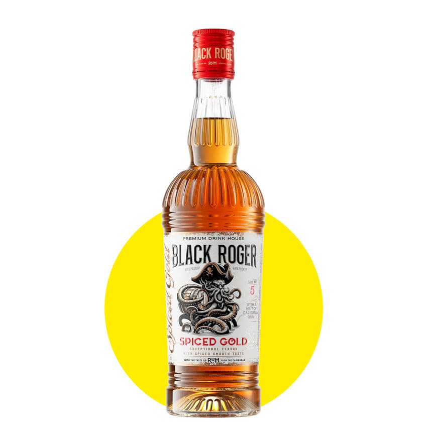 Напій спиртний з ромом "Black Roger Spiced Gold" 0,5л 35%