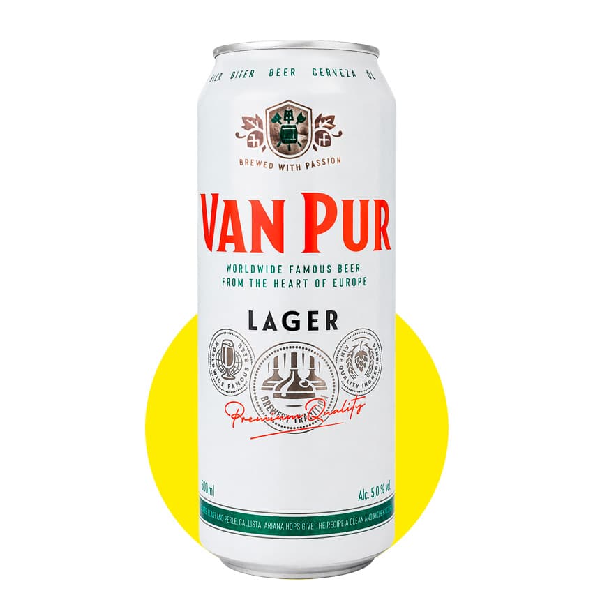 Пиво "Van Pur Lager" світле 0,5л 5% ж/б