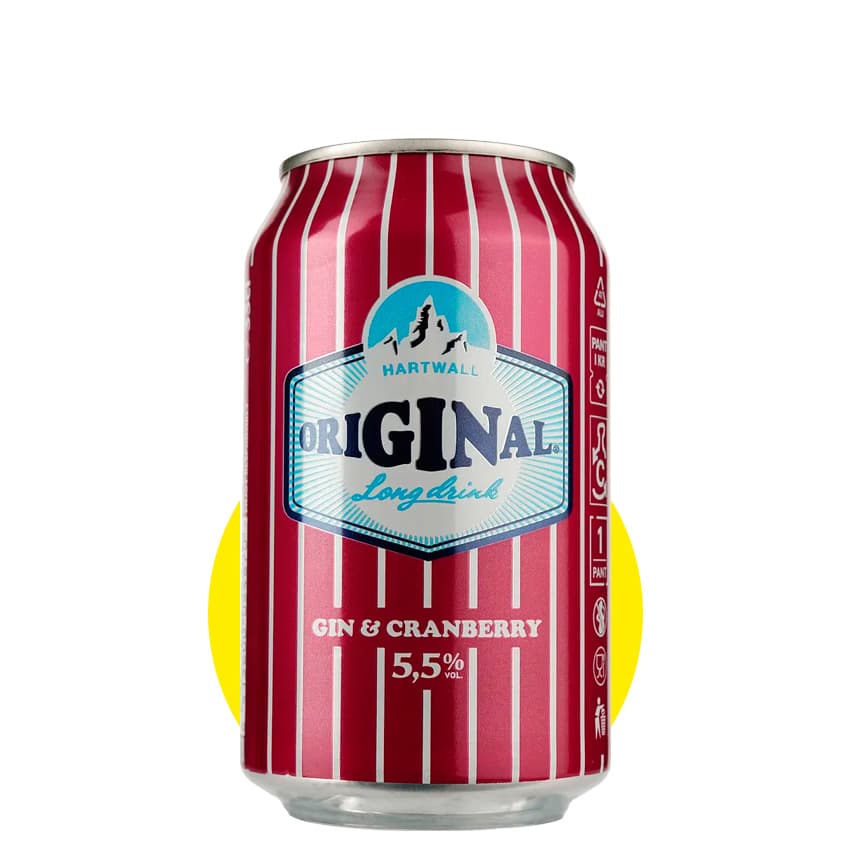 Напій с/а "Original Long Drink Gin Cranberry" 0,33л 5,5% з/б
