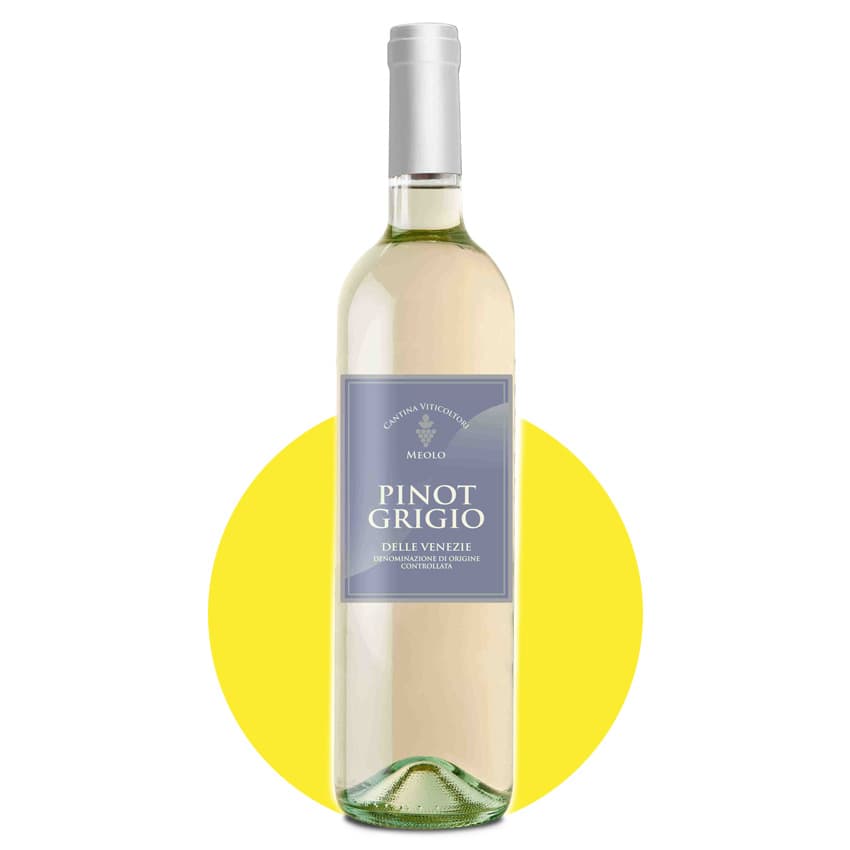 Вино "Cantina Viticoltori Meolo Pinot Grigio" біле сухе 0,75л 12%