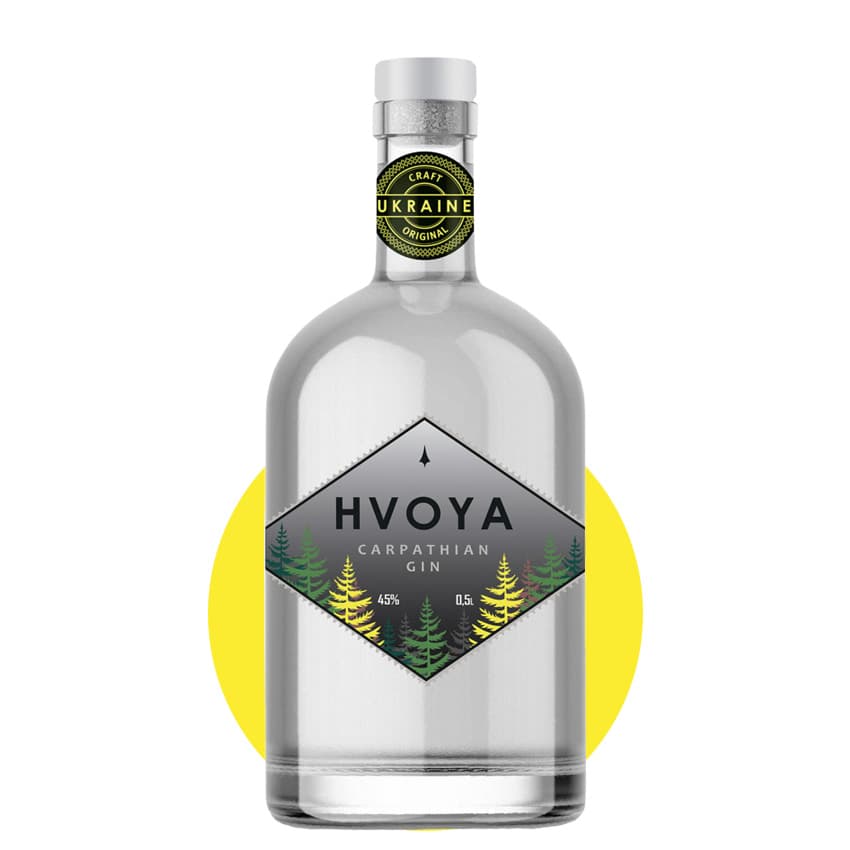 Напій алкогольний "Hvoya" Джин Карпатський 0,5л 45%
