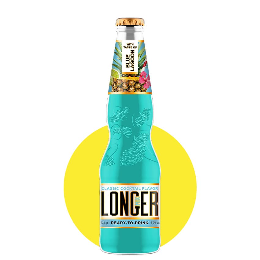 Напій слабоалкогольний "LONGmixER" зі смаком коктейлю Blue Lagoon 0,33л 7%