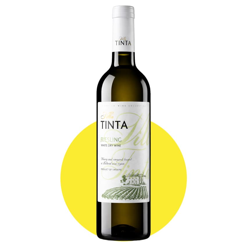Вино "Villa Tinta Riesling" біле сухе 0,75л 12%