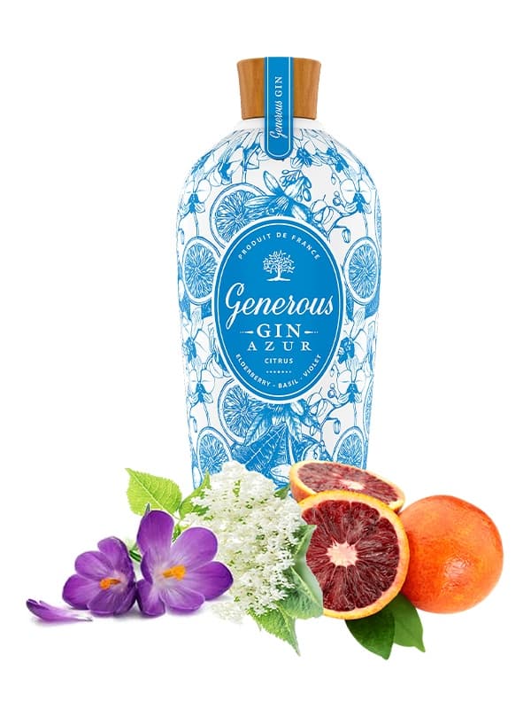 Джин Дженероуз, Азур / Generous, Azur, 40%, 0.7л - зображення 2
