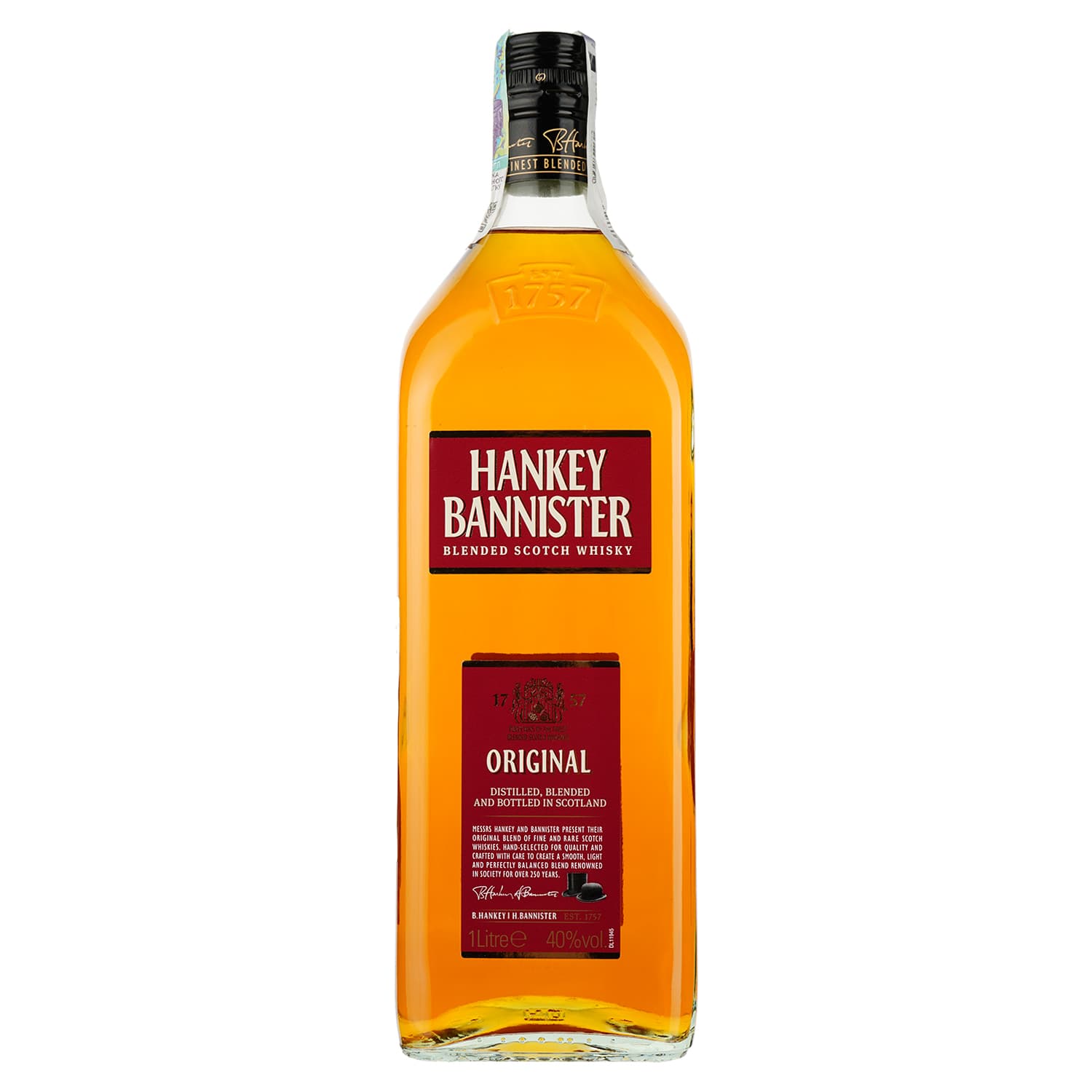 Віскі Hankey Bannister Original Blended Scotch Whisky 40% 3 л (3 шт. х 1 л) - зображення 2