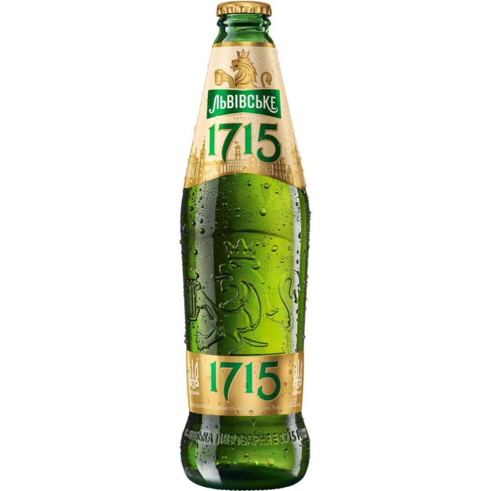 Пиво Львівське 1715, світле, 4,5%, 0,45 л (927578) - зображення 1