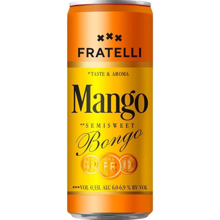 Напій винний Fratelli Mango Bongo білий напівсолодкий ігристий 6-6.9% 330 мл - зображення 1