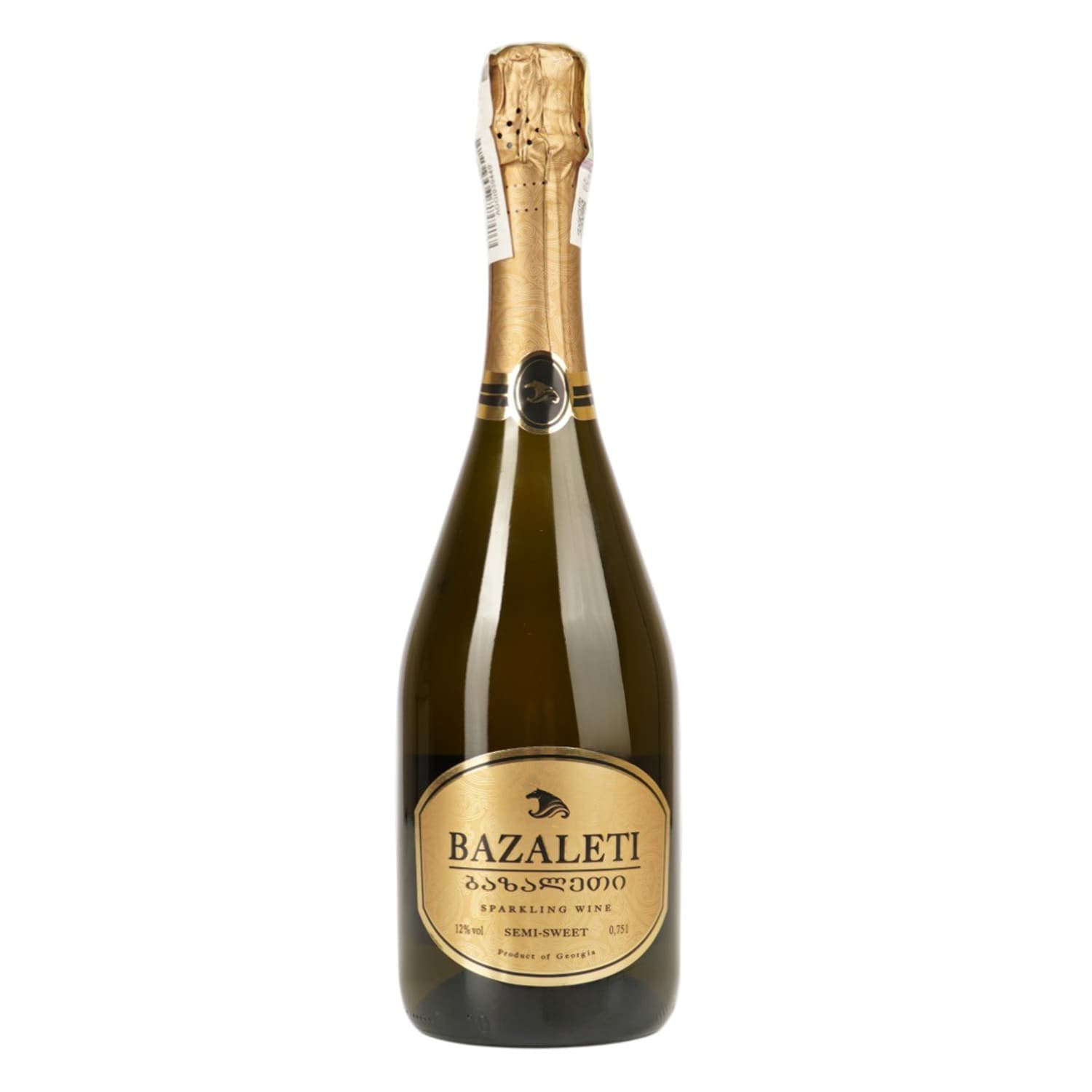Вино ігристе Bazaleti Semi-Sweet, біле, напівсолодке, 12%, 0,75 л - зображення 1