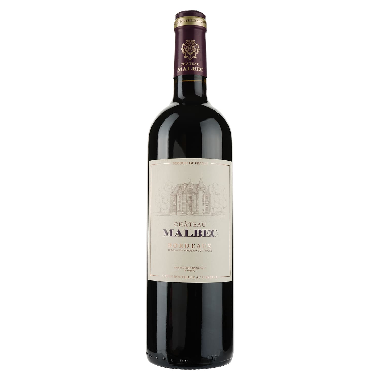Вино Chateau Malbec Bordeaux, червоне, сухе, 14%, 0,75 л (6373) - зображення 1