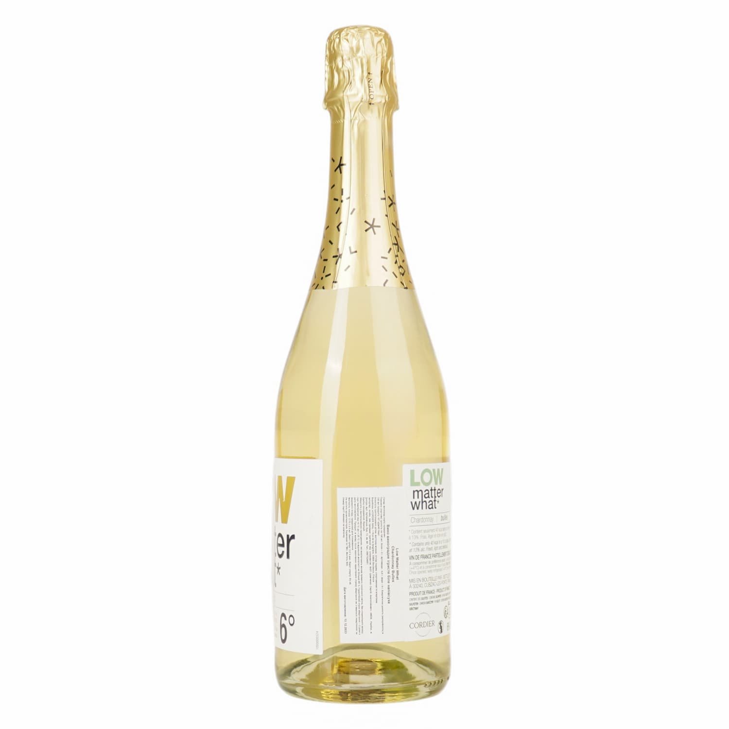 Вино ігристе Cordier Low Matter What Chardonnay біле напівсухе 0.75 л - зображення 4