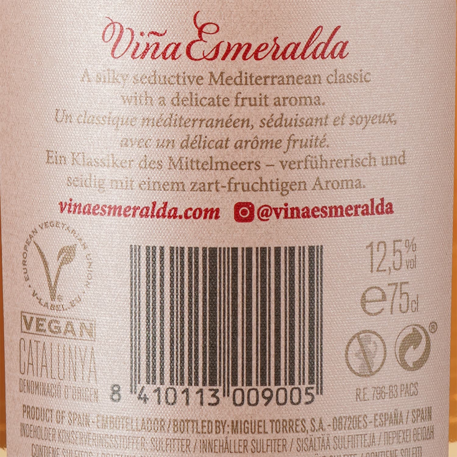 Вино Torres Vina Esmeralda Rose DO, рожеве, сухе, 0,75 л - зображення 3