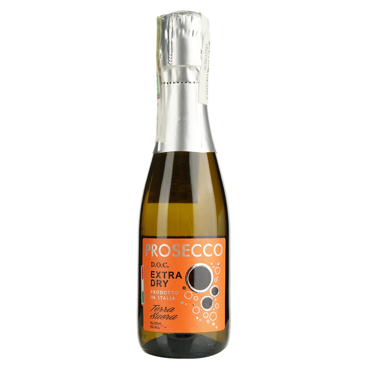 Вино ігристе Terra Sacra Prosecco Extra Dry DOC біле екстра сухе 0.2 л - зображення 1
