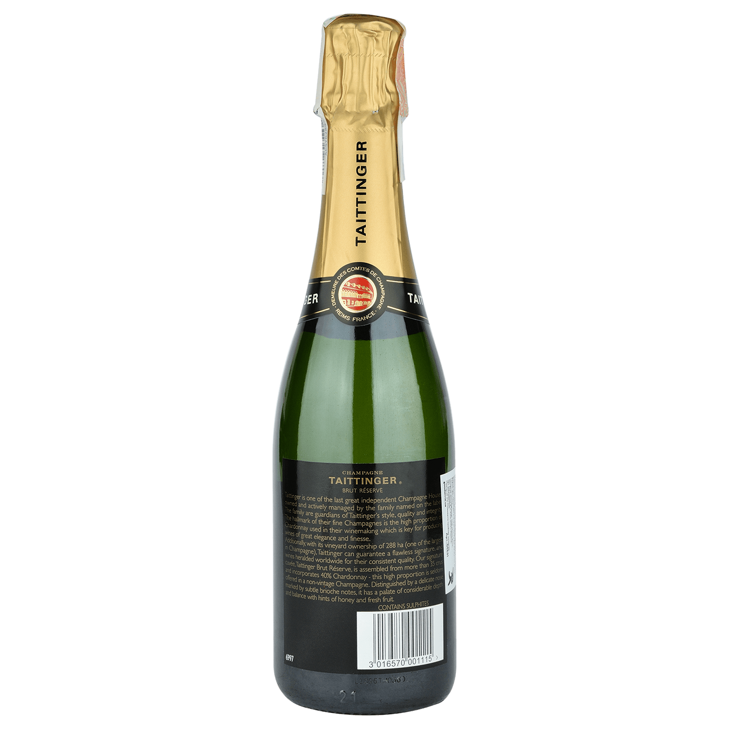 Шампанське Taittinger Brut Reserve, біле, брют, 0,375 л (4631) - зображення 2