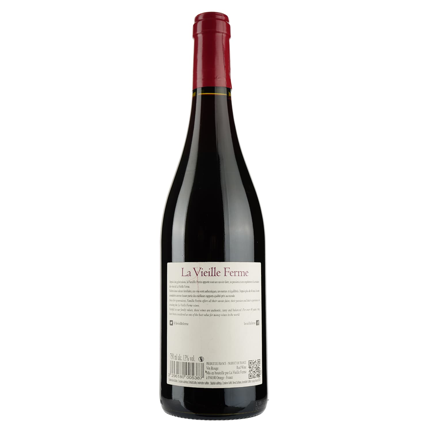 Вино La Vieille Ferme Perrin et Fils, червоне, сухе, 13,5%, 0,75 л (43470) - зображення 2