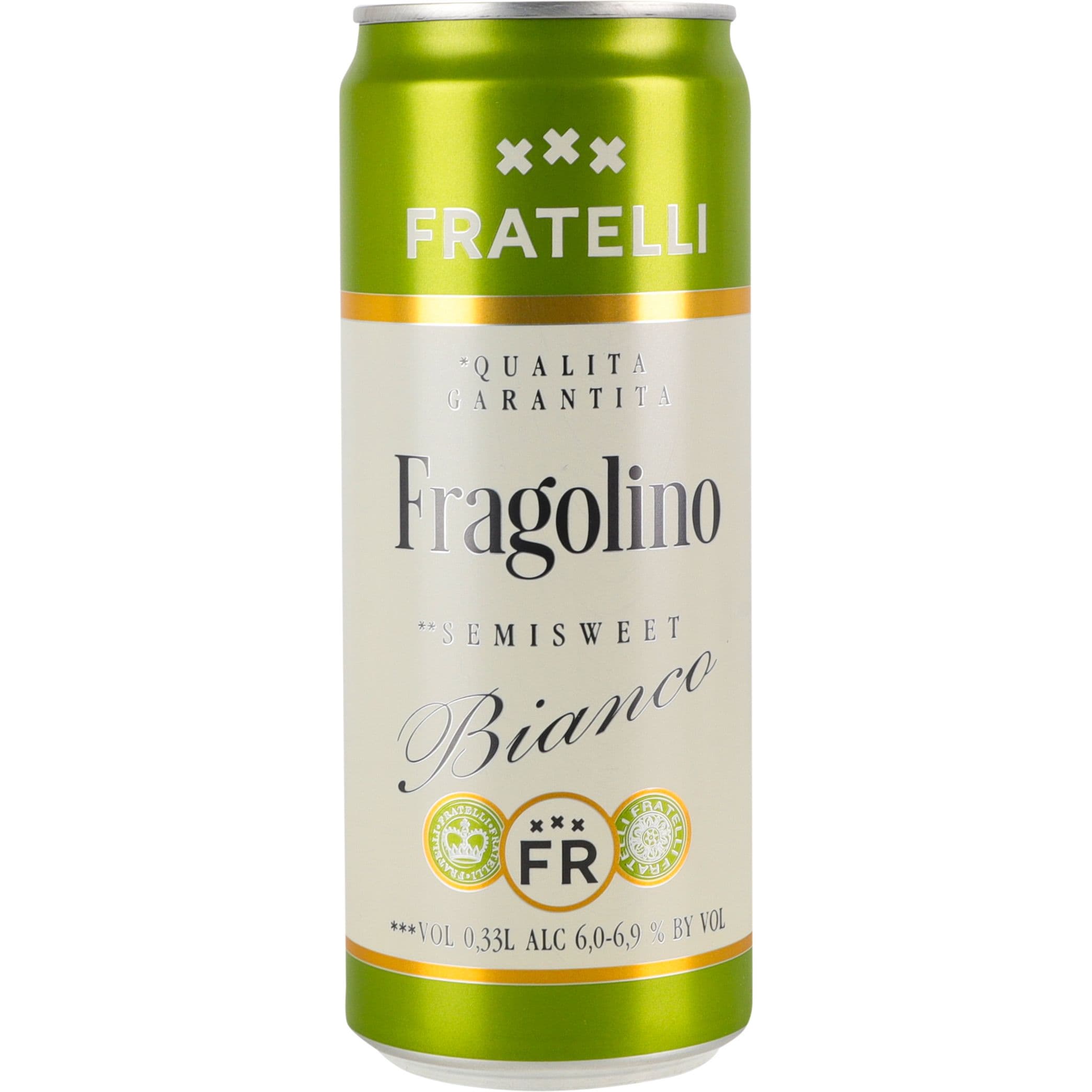 Напій винний Fratelli Fragolino Bianco білий напівсолодкий слабоалкогольний ігристий 6-6.9% 0.33 л (828585) - зображення 1