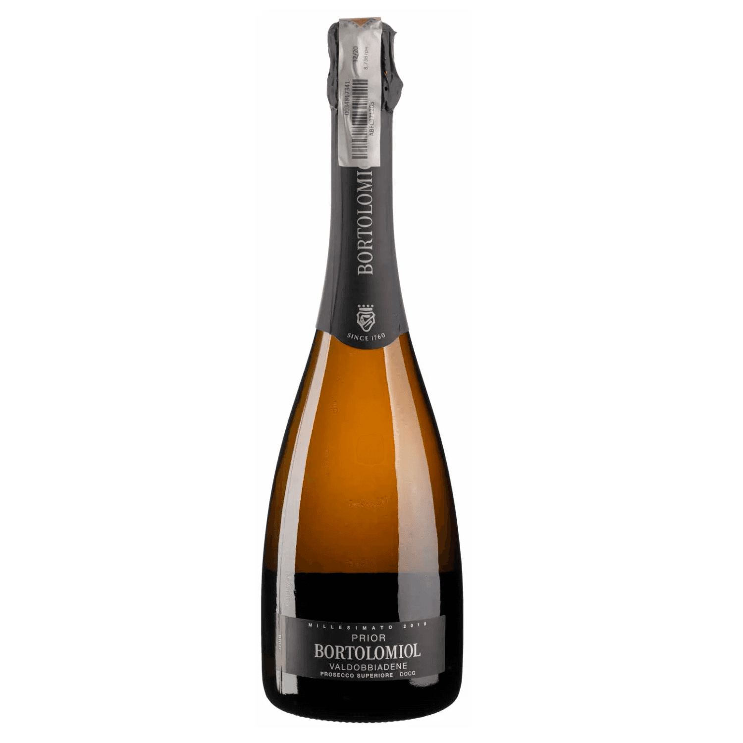 Вино ігристе Bortolomiol Prior Valdobbiadene Prosecco Superiore DOCG, біле, брют, 12%, 0,75 л (Q0722) - зображення 1