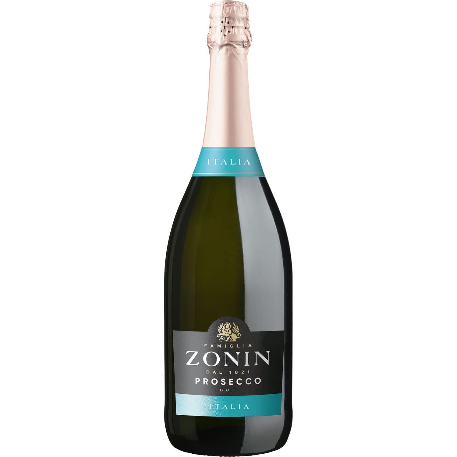 Вино ігристе Zonin Prosecco Spumante Brut Cuvee 1821 DOC, біле, брют, 11%, 1,5 л - зображення 1