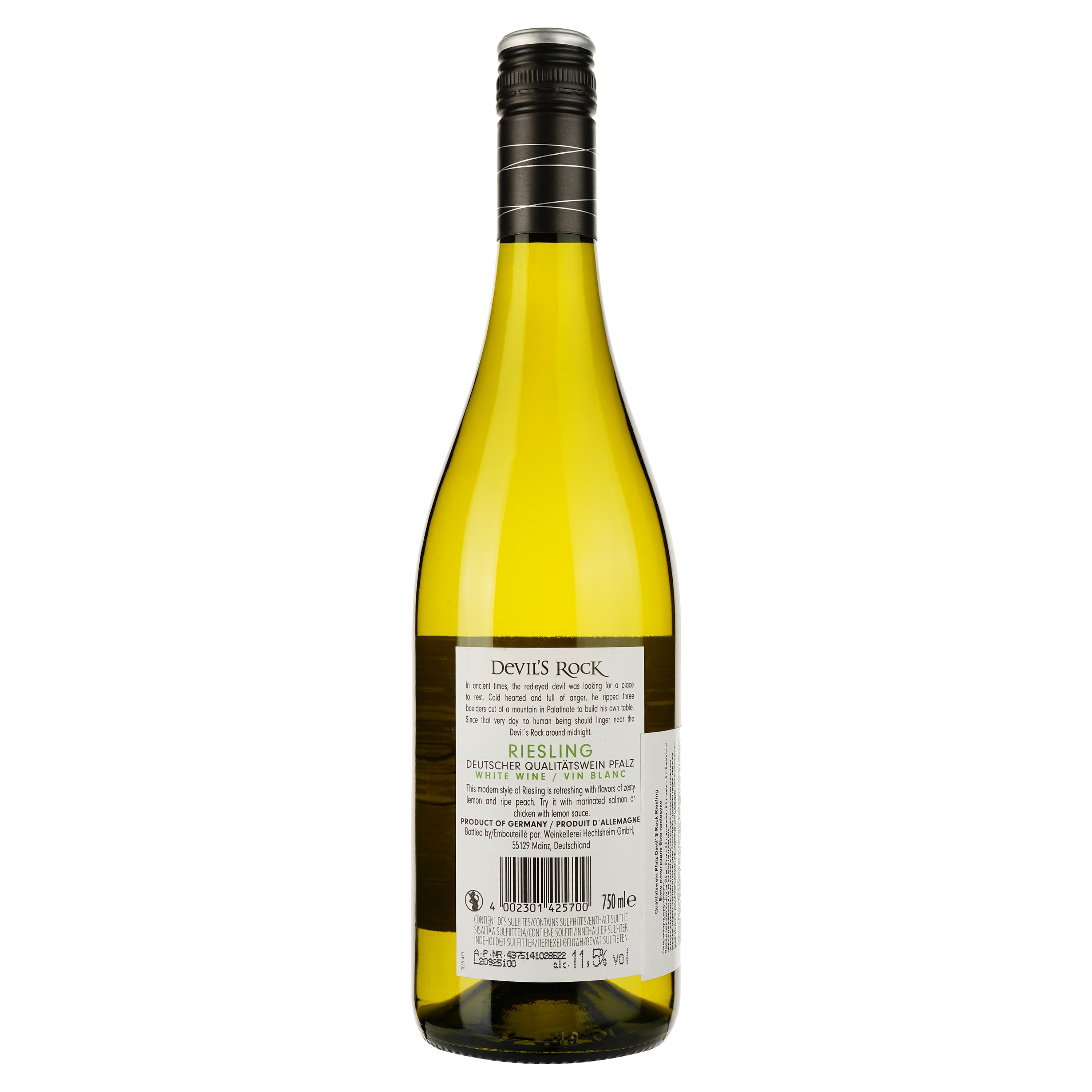 Вино Devil`S Rock Riesling Qualitatswein Pfalz, біле, напівсухе, 0,75 л - зображення 2