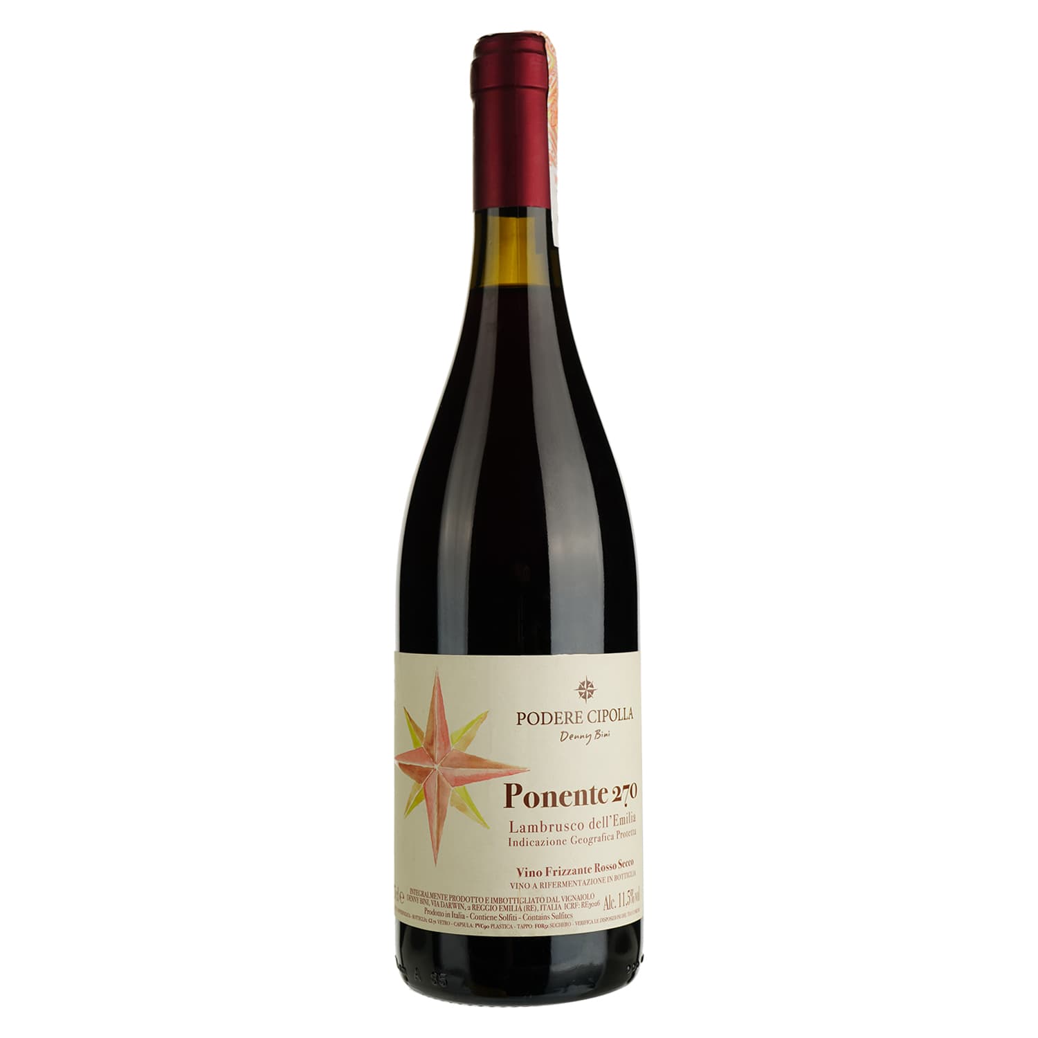 Вино ігристе Podere Cipolla Ponente 270 червоне брют 0.75 л (861257) - зображення 1