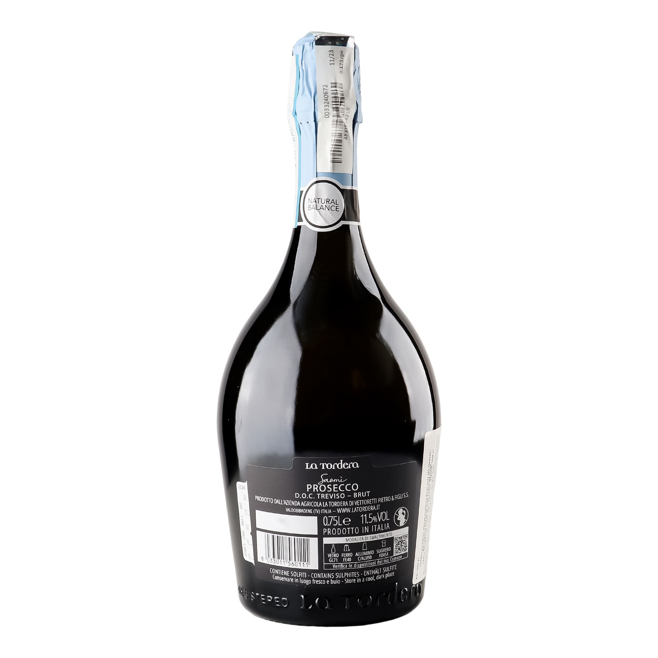 Ігристе вино La Tordera Saomi Prosecco DOC Treviso Brut біле брют 0.75 л (1060-21) - зображення 3