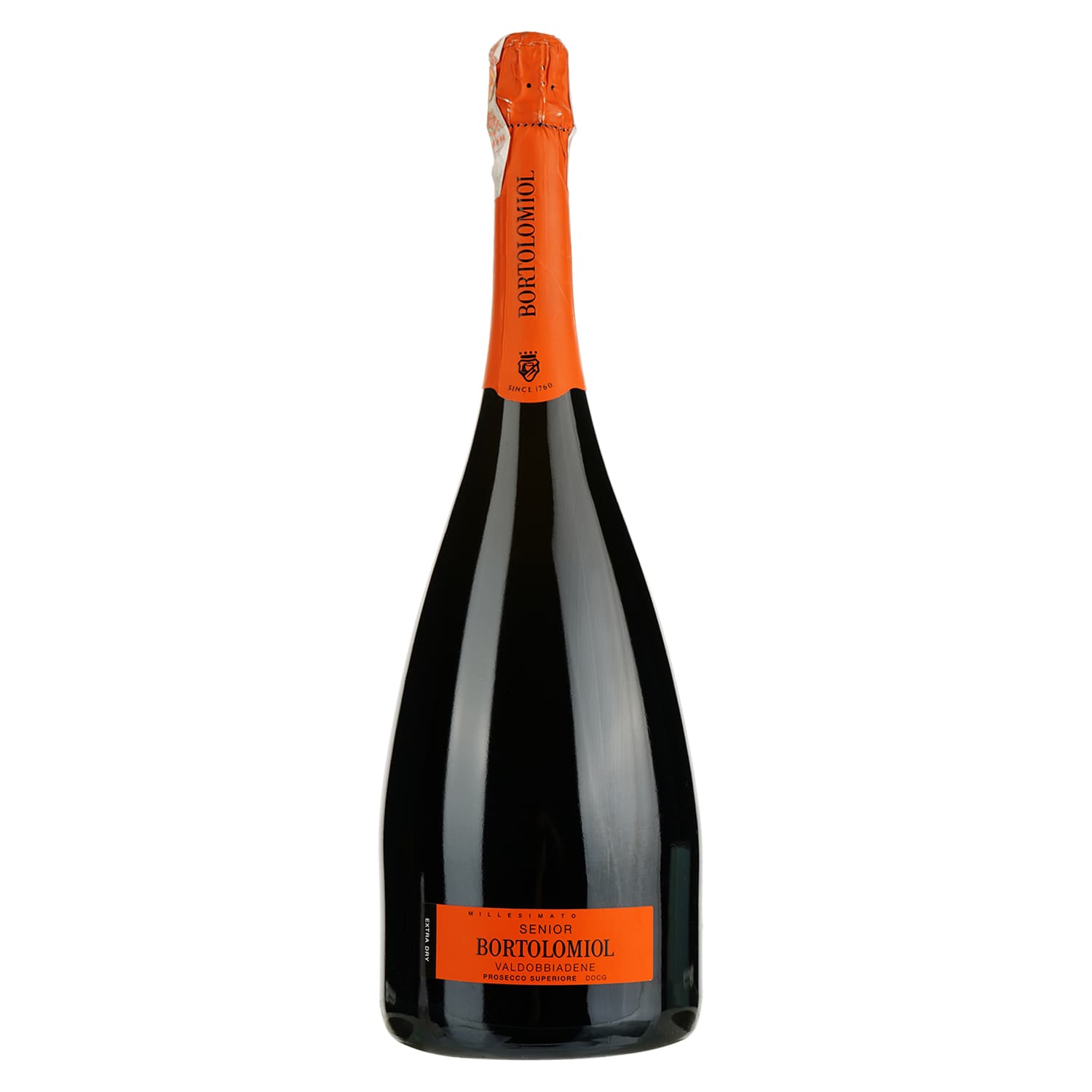 Вино ігристе Bortolomiol Senior Valdobbiadene Prosecco Superiore, біле, екстра-сухе, 11,5%, 1,5 л (Q0724) - зображення 1