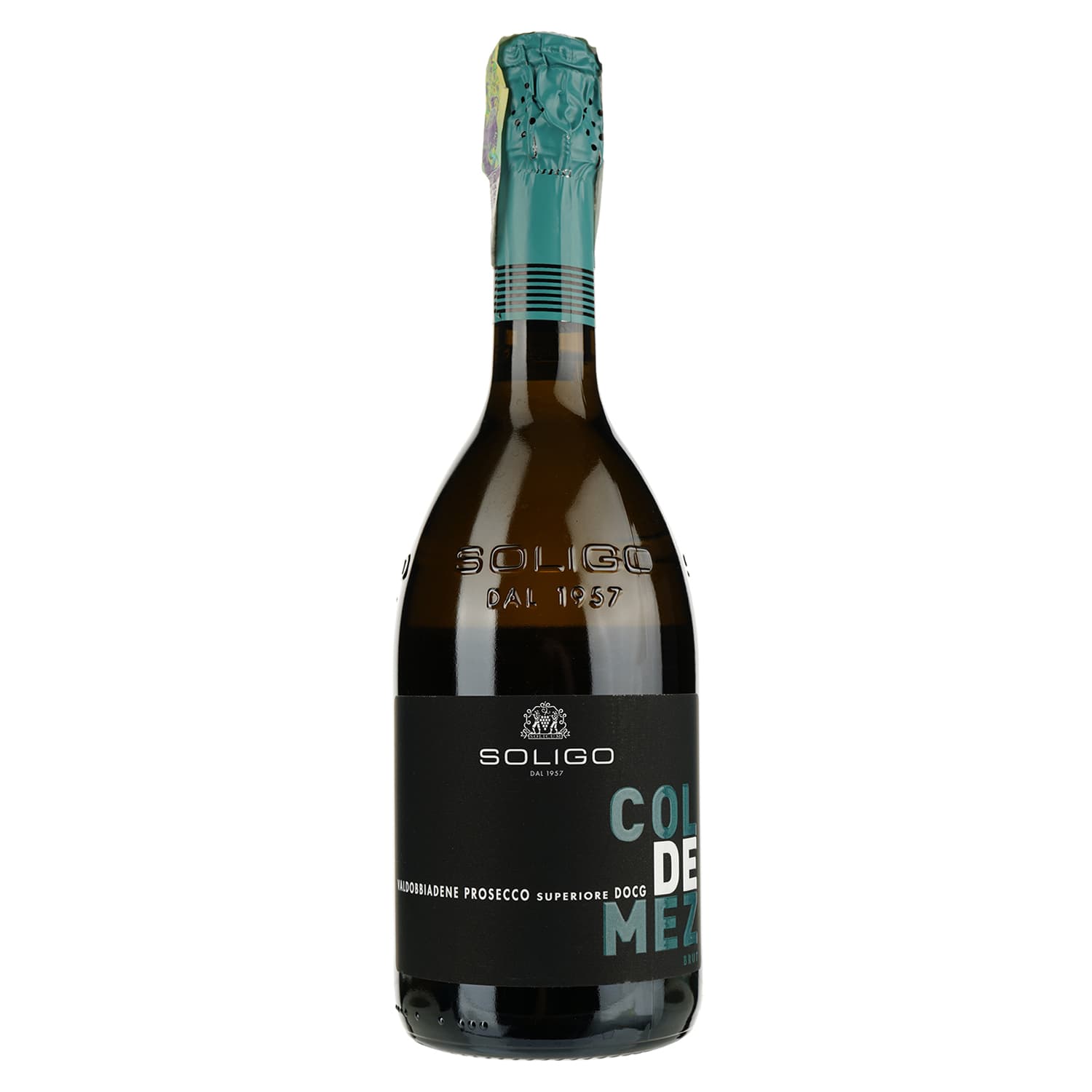 Ігристе вино Soligo Col de Mez Prosecco Valdobbiadene Brut, біле, брют, 11%, 0,75 л (40323) - зображення 1