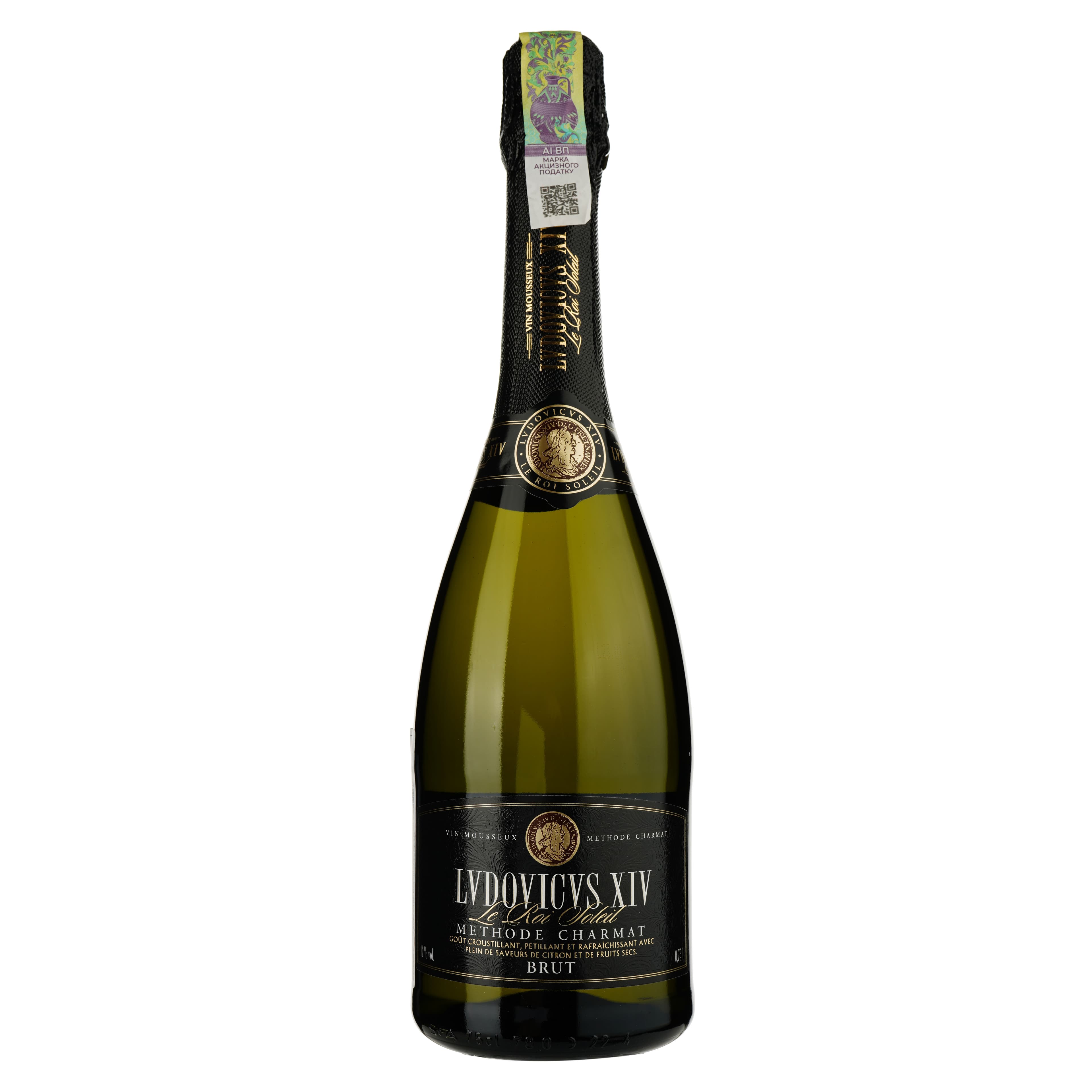 Ігристе вино Lvdovicvs XIV Brut, біле, брют, 0.75 л - зображення 1