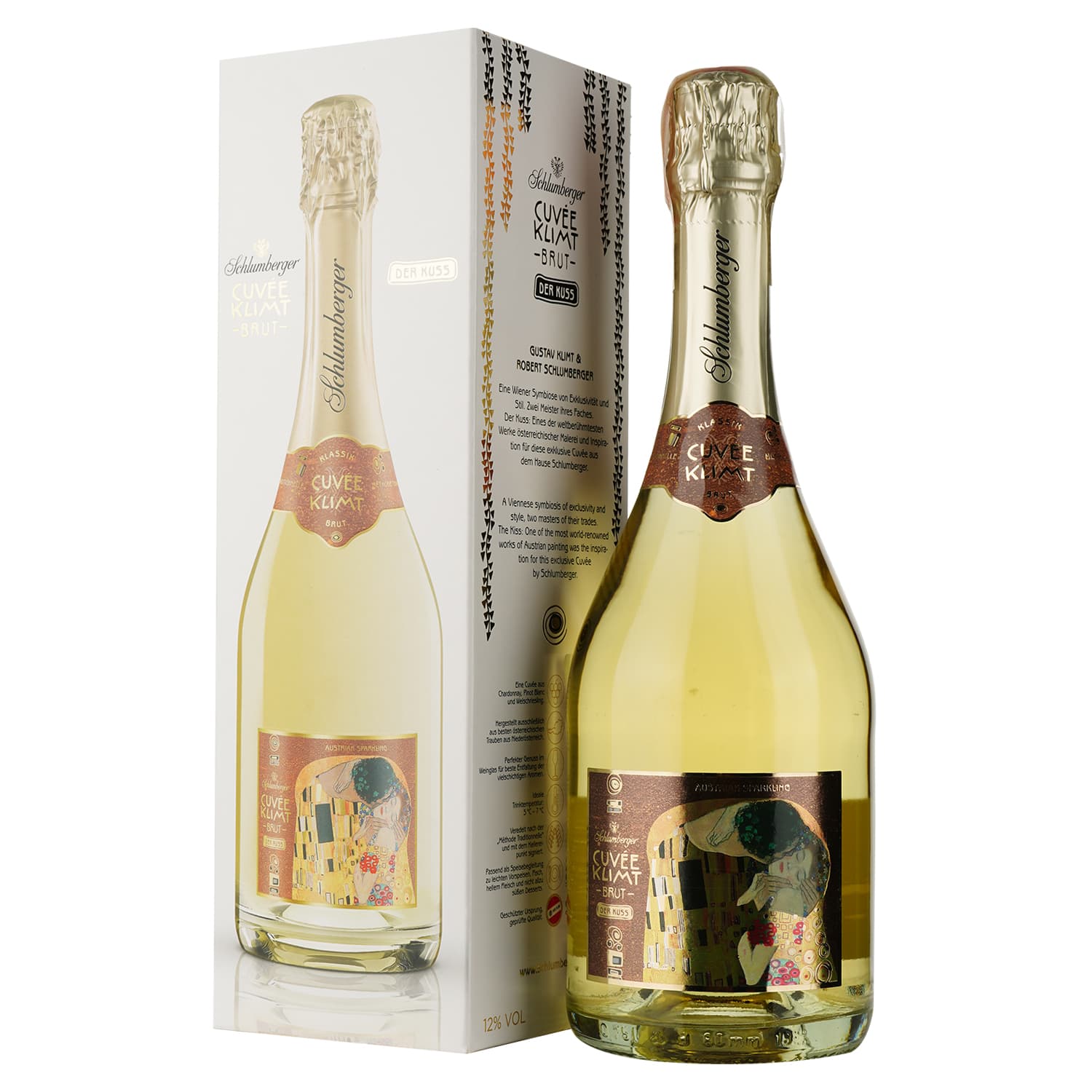 Ігристе вино Schlumberger Cuvee Klimt, біле, брют, 11,5%, 0,75 л - зображення 1