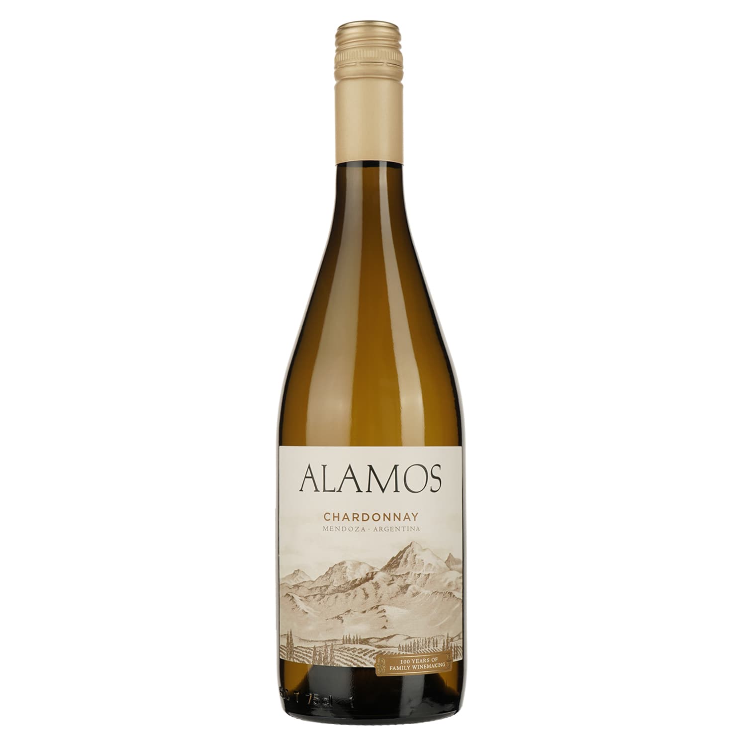 Вино Alamos Chardonnay, біле, сухе, 13,5%, 0,75 л - зображення 1