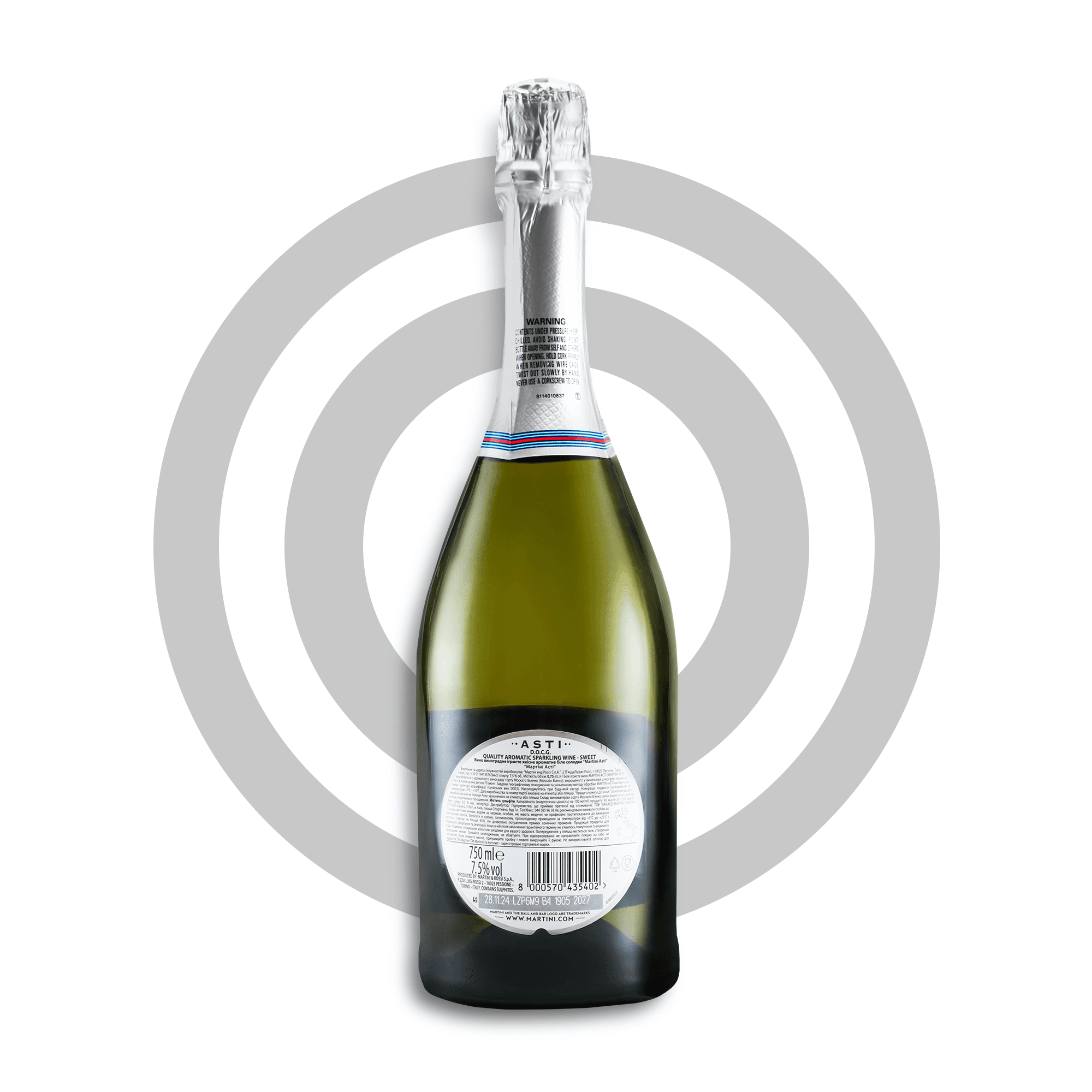 Вино ігристе Martini Asti DOCG, 7,5%, 0,75 л (14013) - зображення 6