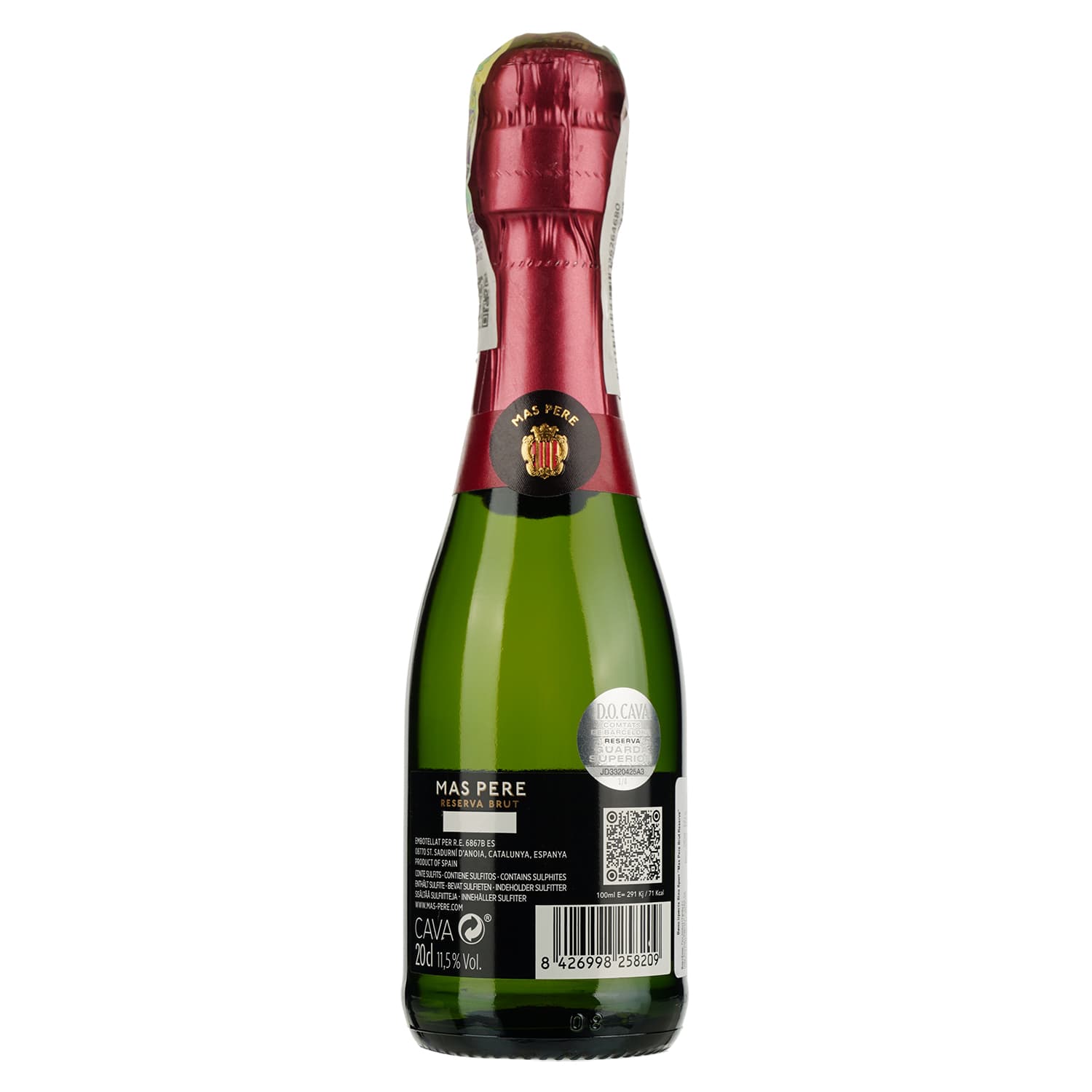 Вино ігристе Mas Pere Ventura Reserva Brut біле брют 0.2 л - зображення 2