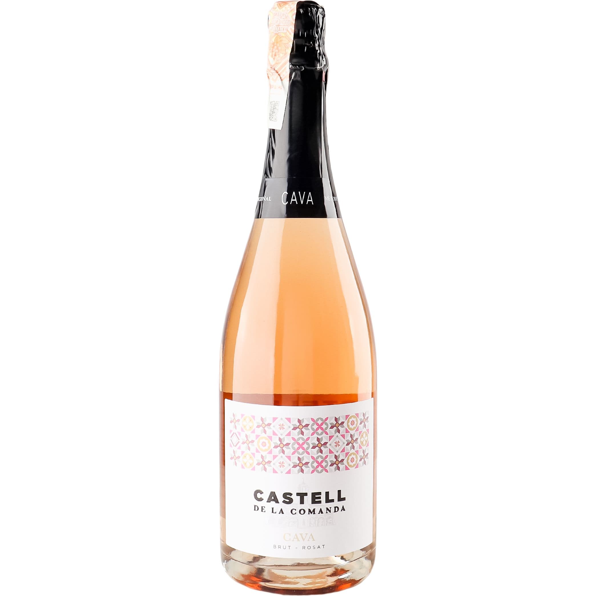 Ігристе вино Castell De La Comanda Cava Brut Rose рожеве рухе 11.5% 0.75 л (784) - зображення 1