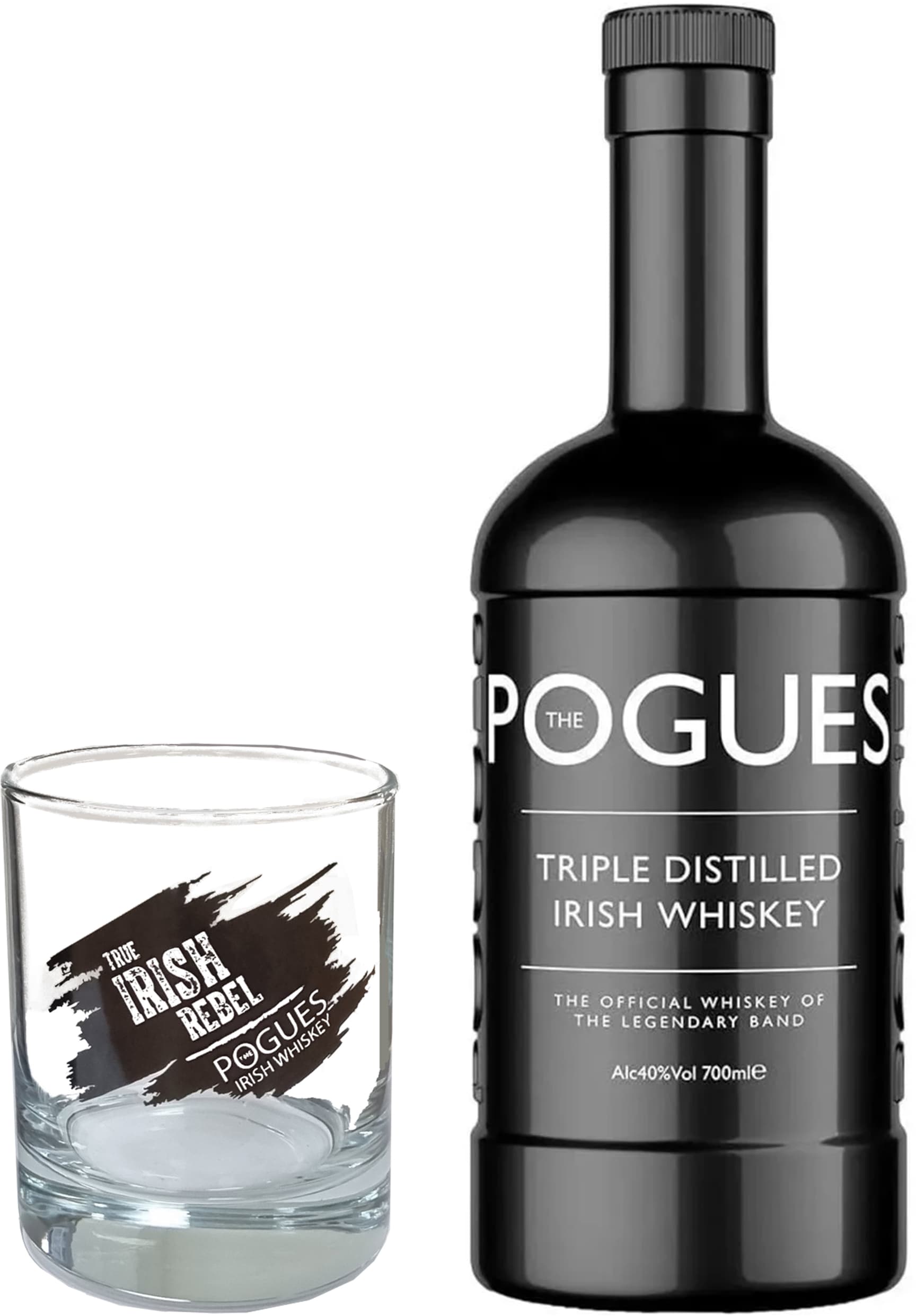 Набір Віскі The Pogues Blended Irish Whiskey 40%, 0.7 л + склянка 290 мл в подарунковій упаковці - зображення 2