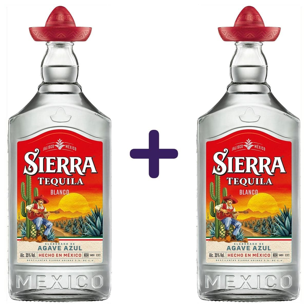 Текіла Sierra Blanco 35% 1.4 л (2 шт. х 0.7 л) - зображення 1