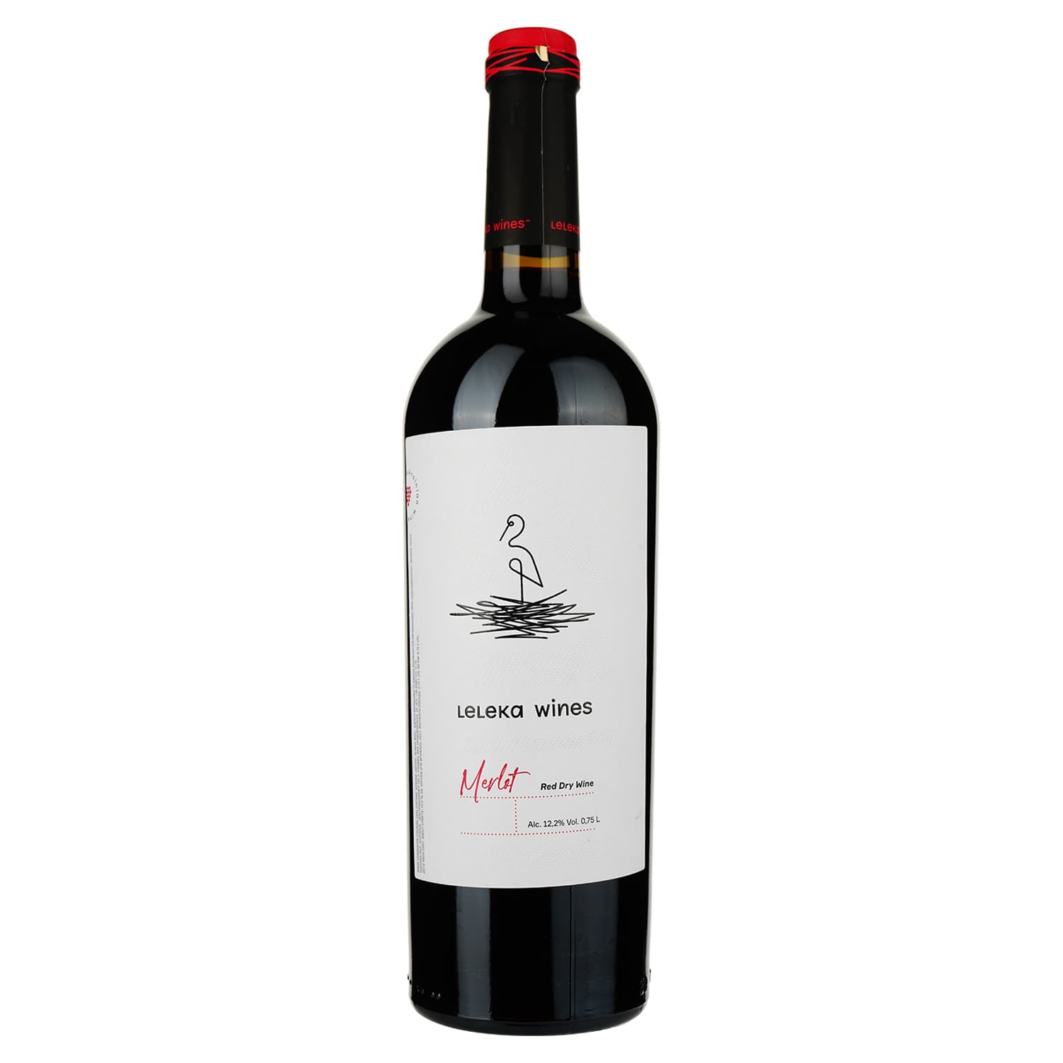 Вино Leleka Wines Merlot, червоне, сухе, 12,5%, 0,75 л - зображення 1
