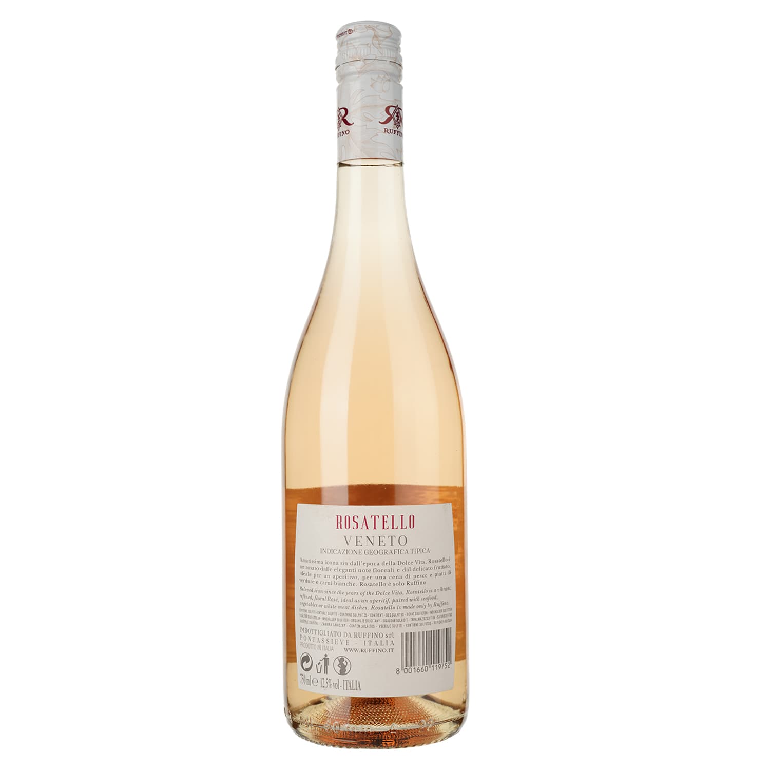 Вино Ruffino Rosatello, рожеве, сухе, 12%, 0,75 л - зображення 2