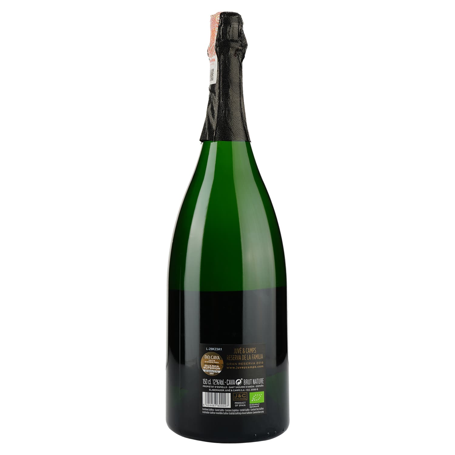 Вино ігристе Juve y Camps Reserve de la Familia Gran Reserva Brut Nature, біле, брют, 12%, 1,5 л (9395) - зображення 2