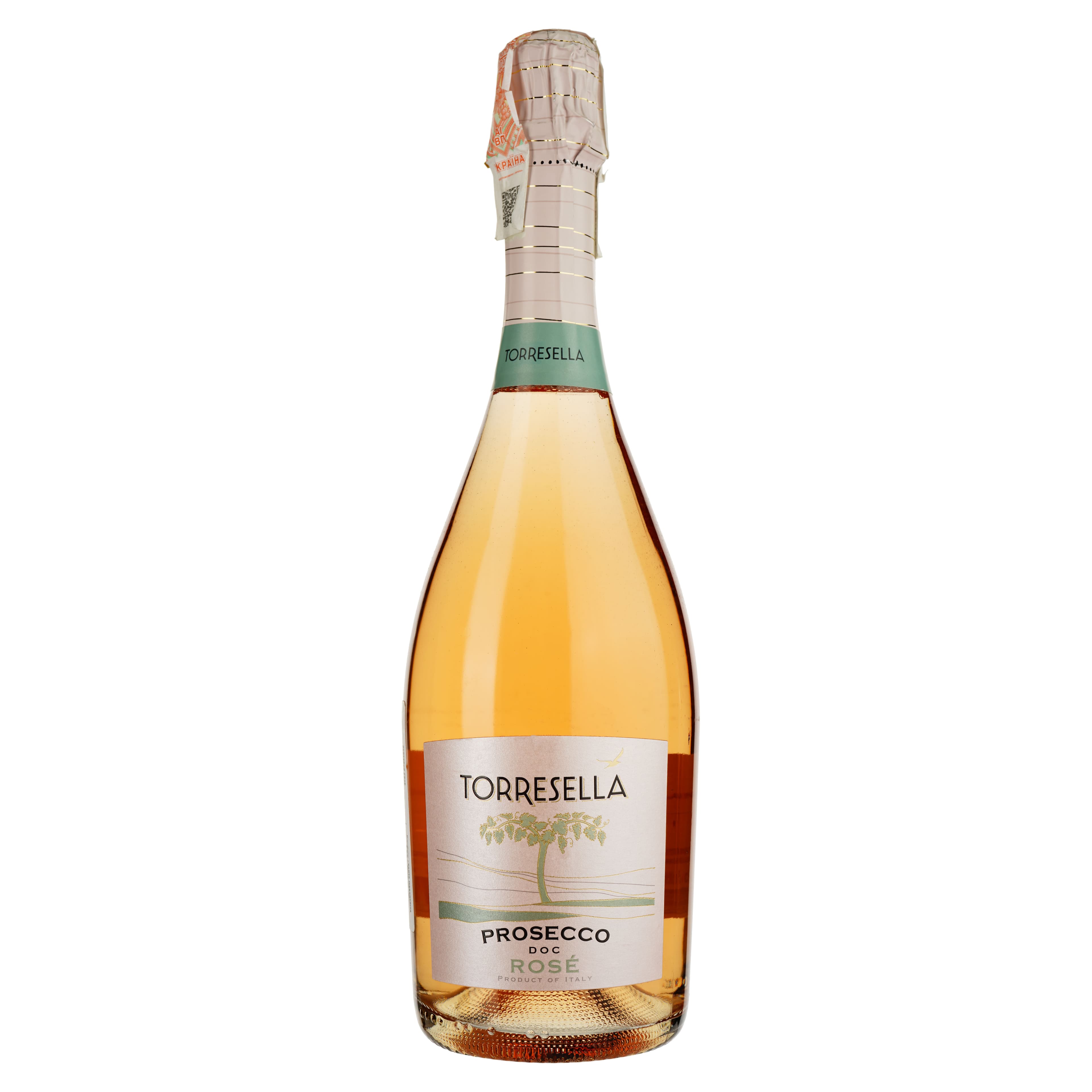 Ігристе вино Santa Margherita Torresella Prosecco Rose Brut DOC, рожеве, брют, 11,5%, 0,75 л - зображення 1