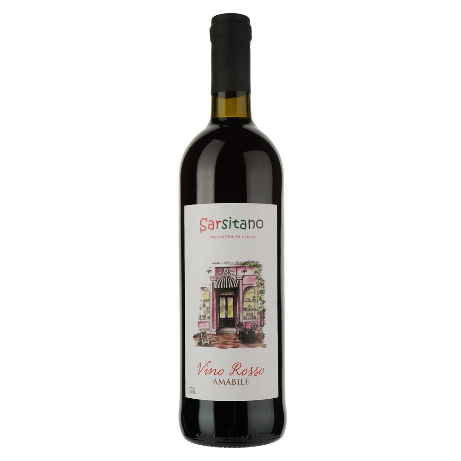 Вино Sarsitano Vino Rosso Amabile, червоне, напівсолодке, 0,75 л - зображення 1