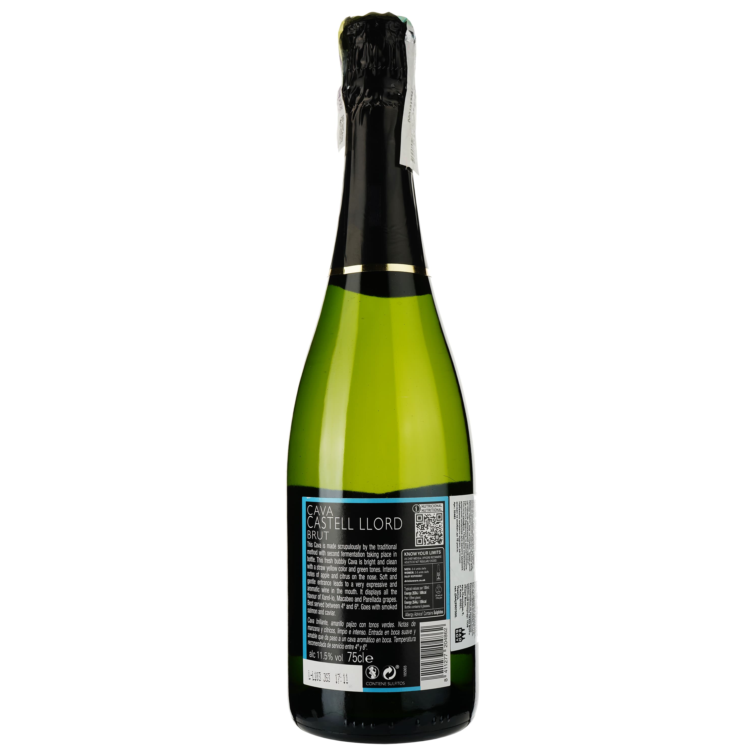 Вино ігристе Jaume Serra Castell Llord Cava Brut DO, біле, брют, 11,5%, 0,75 л - зображення 2