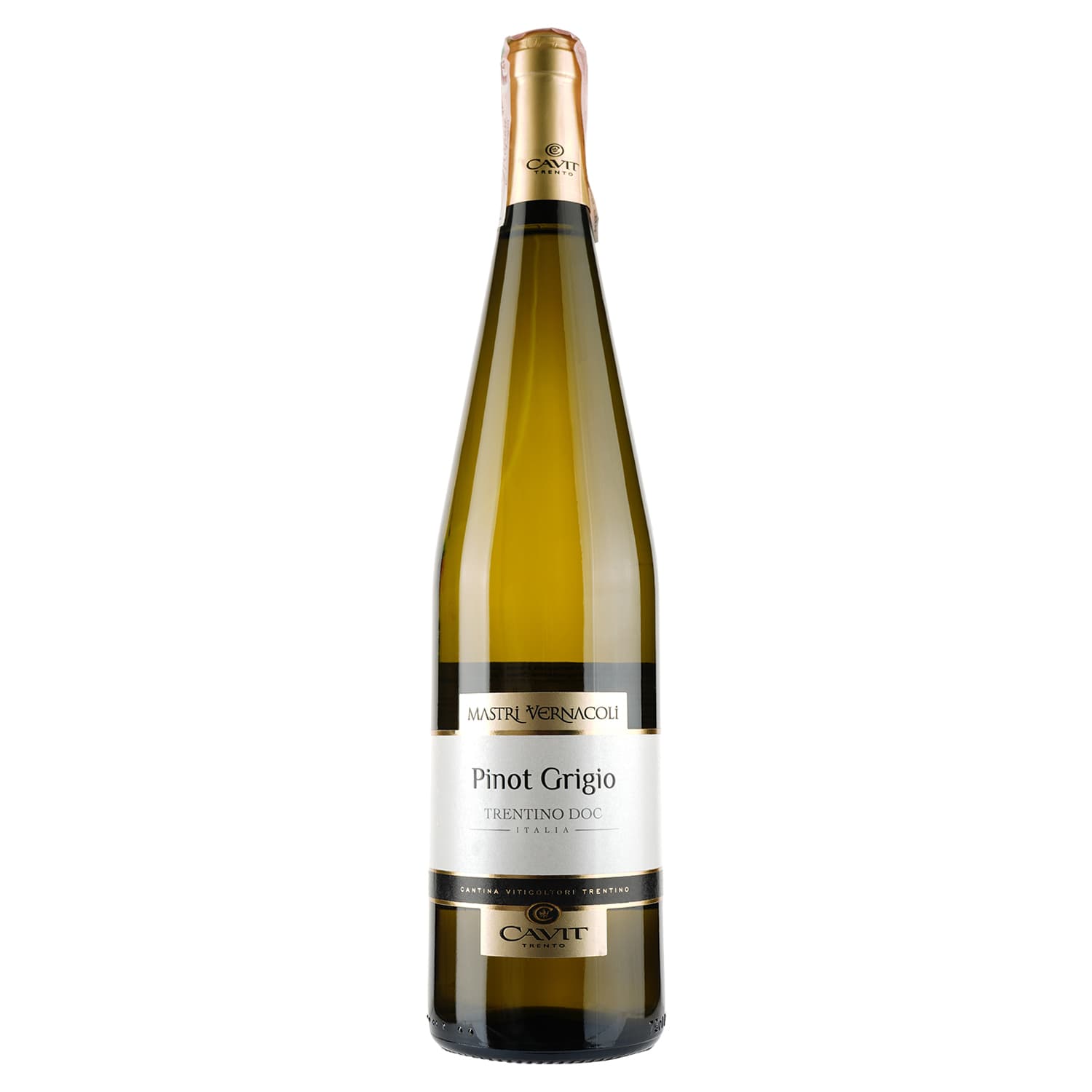 Вино Cavit Mastri Vernacoli Pinot Grigio, біле, сухе, 12,5%, 0,75 л - зображення 1