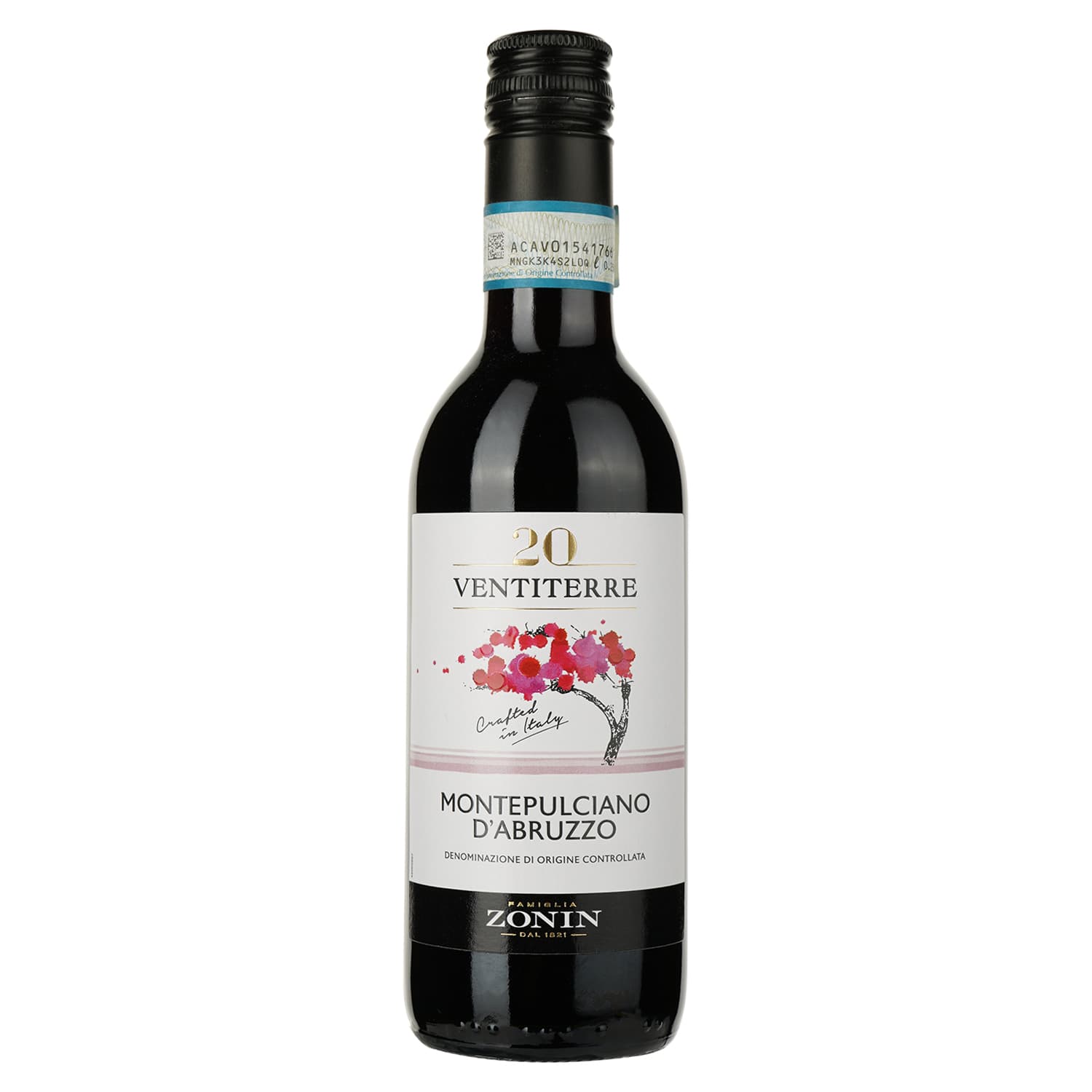 Вино Zonin Montepulciano d'Abruzzo DOC, червоне, сухе, 13%, 0,25 л - зображення 1