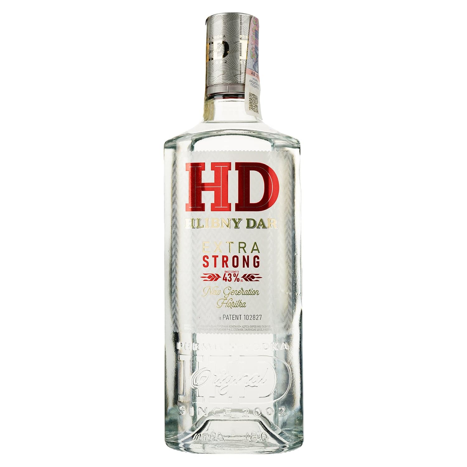 Горілка Хлібний HD Extra Strong Дар Міцна 43% 0.5 л - зображення 1
